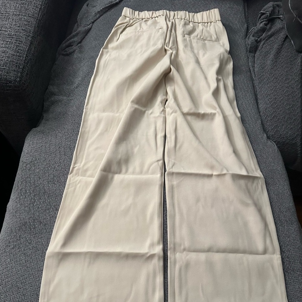 Wide Leg Tailored Pants - beige - Picture 3 of 4